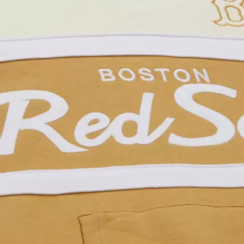 Boston Red Sox MLB Tan/Cream Head Coach Pullover Hoodie
