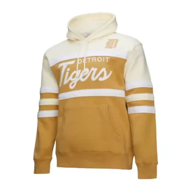 MLB Tan/Cream Detroit Tigers Head Coach Pullover Hoodie