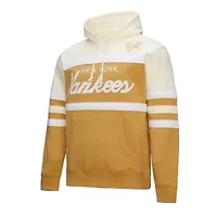 MLB Tan/Cream New York Yankees Head Coach Pullover Hoodie