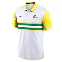 NCAA Nike White/Yellow Oregon Ducks Athletic Prep Alt Logo Vapor Dri-FIT Polo