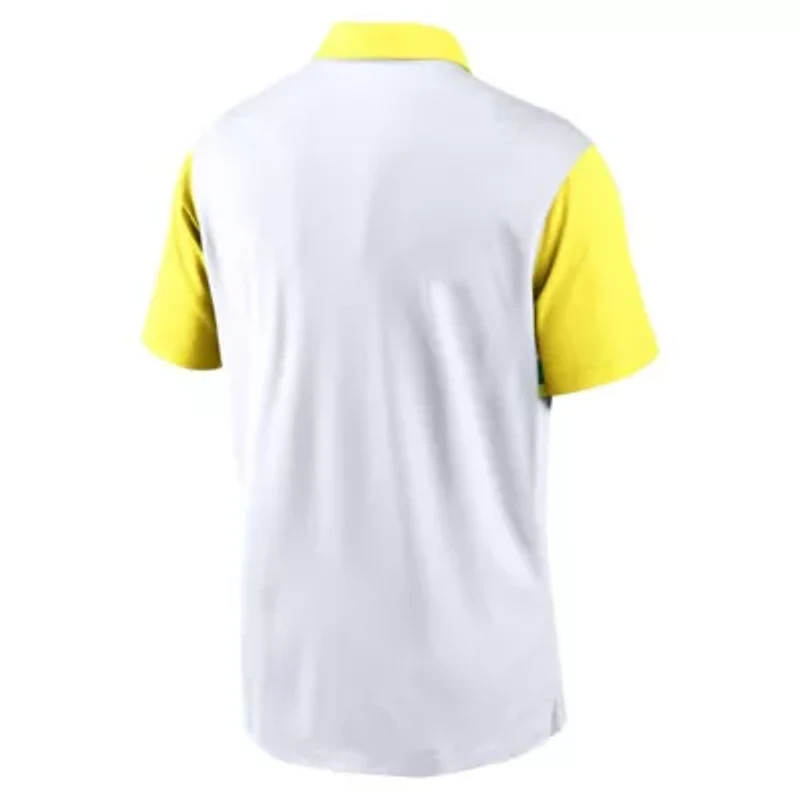 NCAA Nike White/Yellow Oregon Ducks Athletic Prep Alt Logo Vapor Dri-FIT Polo