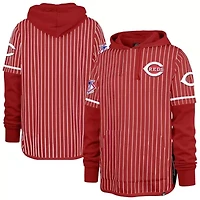 MLB Cincinnati Reds Pinstripe Double Header Pullover Hoodie