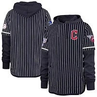 MLB Cleveland Guardians Pinstripe Double Header Pullover Hoodie