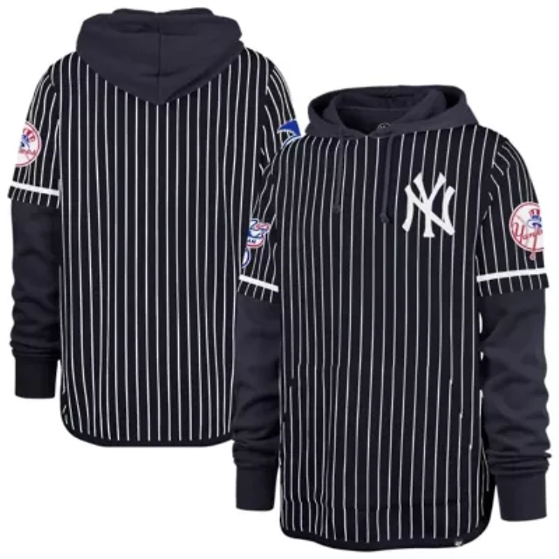 MLB New York Yankees Pinstripe Double Header Pullover Hoodie