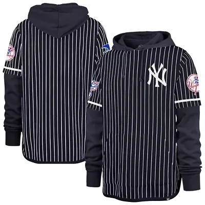 MLB New York Yankees Pinstripe Double Header Pullover Hoodie
