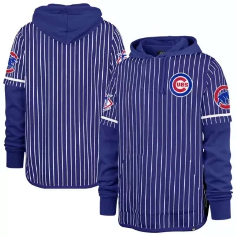 MLB Chicago Cubs Pinstripe Double Header Pullover Hoodie