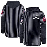 MLB Atlanta Braves Pinstripe Double Header Pullover Hoodie