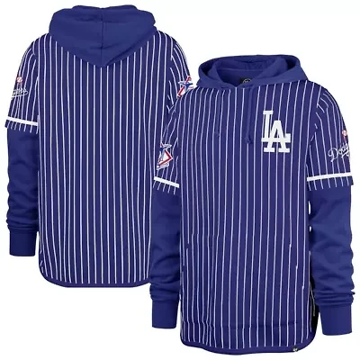 MLB Los Angeles Dodgers Pinstripe Double Header Pullover Hoodie