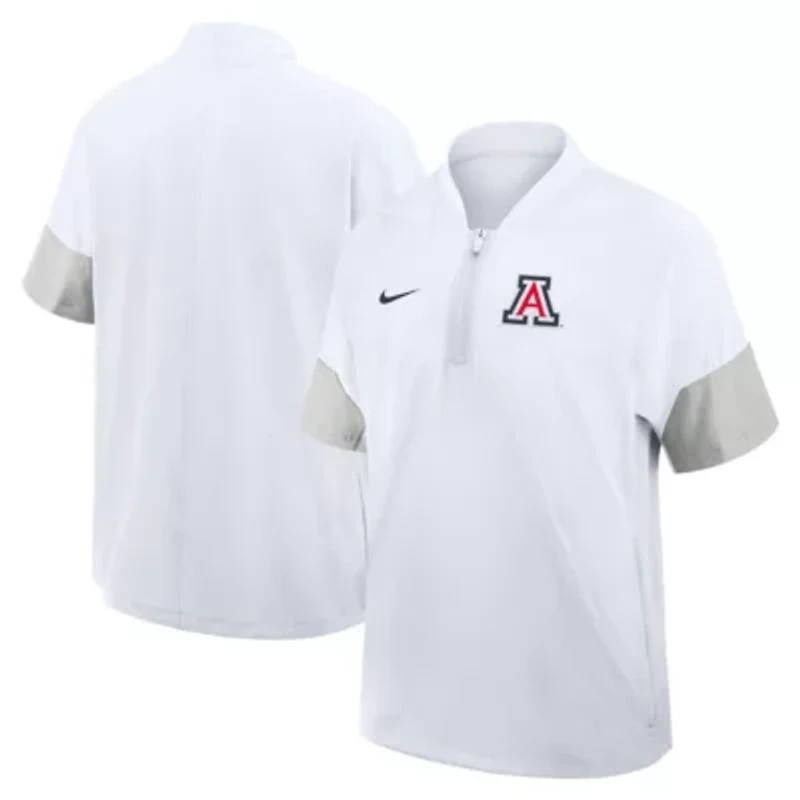 NCAA Nike Arizona Wildcats 2025 Sideline Short Sleeve Quarter-Zip Coach Jacket