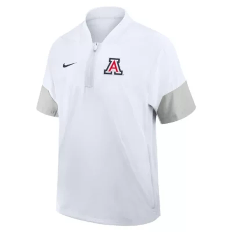 NCAA Nike Arizona Wildcats 2025 Sideline Short Sleeve Quarter-Zip Coach Jacket