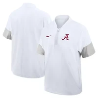 Alabama Crimson Tide NCAA Nike 2025 Sideline Short Sleeve Quarter-Zip Coach Jacket