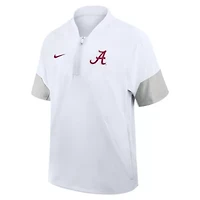 Alabama Crimson Tide NCAA Nike 2025 Sideline Short Sleeve Quarter-Zip Coach Jacket