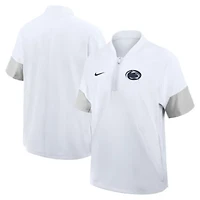 NCAA Nike Penn State Nittany Lions 2025 Sideline Short Sleeve Quarter-Zip Coach Jacket