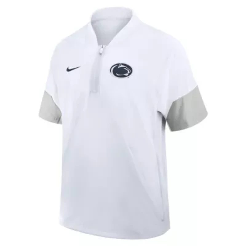 NCAA Nike Penn State Nittany Lions 2025 Sideline Short Sleeve Quarter-Zip Coach Jacket