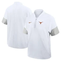 NCAA Nike Texas Longhorns 2025 Sideline Short Sleeve Quarter-Zip Coach Jacket
