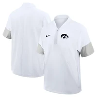 NCAA Nike Iowa Hawkeyes 2025 Sideline Short Sleeve Quarter-Zip Coach Jacket