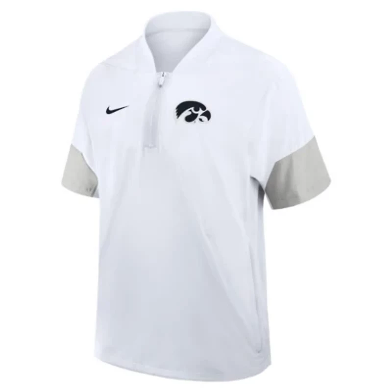 NCAA Nike Iowa Hawkeyes 2025 Sideline Short Sleeve Quarter-Zip Coach Jacket