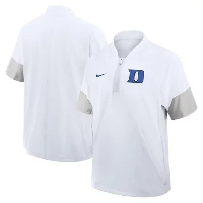 Duke Blue Devils NCAA Nike 2025 Sideline Short Sleeve Quarter-Zip Coach Jacket