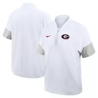 NCAA Nike Georgia Bulldogs 2025 Sideline Short Sleeve Quarter-Zip Coach Jacket