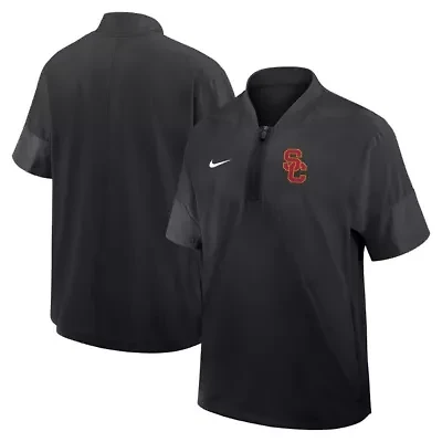 NCAA Nike USC Trojans 2025 Sideline Short Sleeve Quarter-Zip Coach Jacket