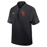 NCAA Nike USC Trojans 2025 Sideline Short Sleeve Quarter-Zip Coach Jacket
