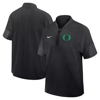 NCAA Nike Oregon Ducks 2025 Sideline Short Sleeve Quarter-Zip Coach Jacket