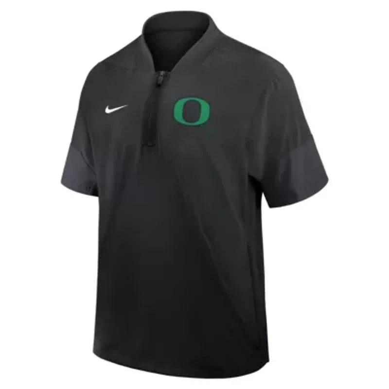 NCAA Nike Oregon Ducks 2025 Sideline Short Sleeve Quarter-Zip Coach Jacket