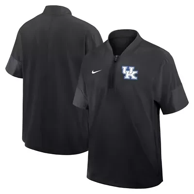 NCAA Nike Kentucky Wildcats 2025 Sideline Short Sleeve Quarter-Zip Coach Jacket