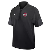 NCAA Nike Ohio State Buckeyes 2025 Sideline Short Sleeve Quarter-Zip Coach Jacket