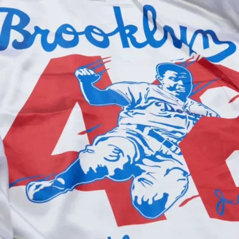 Cooperstown Teams Jackie Robinson Brooklyn Dodgers Legends Collection Vintage Satin Full-Snap Jacket