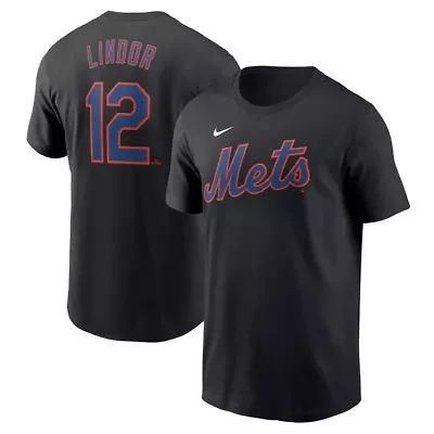MLB Nike Francisco Lindor New York Mets Fuse Name & Number T-Shirt