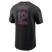 MLB Nike Francisco Lindor New York Mets Fuse Name & Number T-Shirt