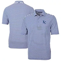 MLB Kansas City Royals Virtue Eco Pique Stripe Recycled Polo
