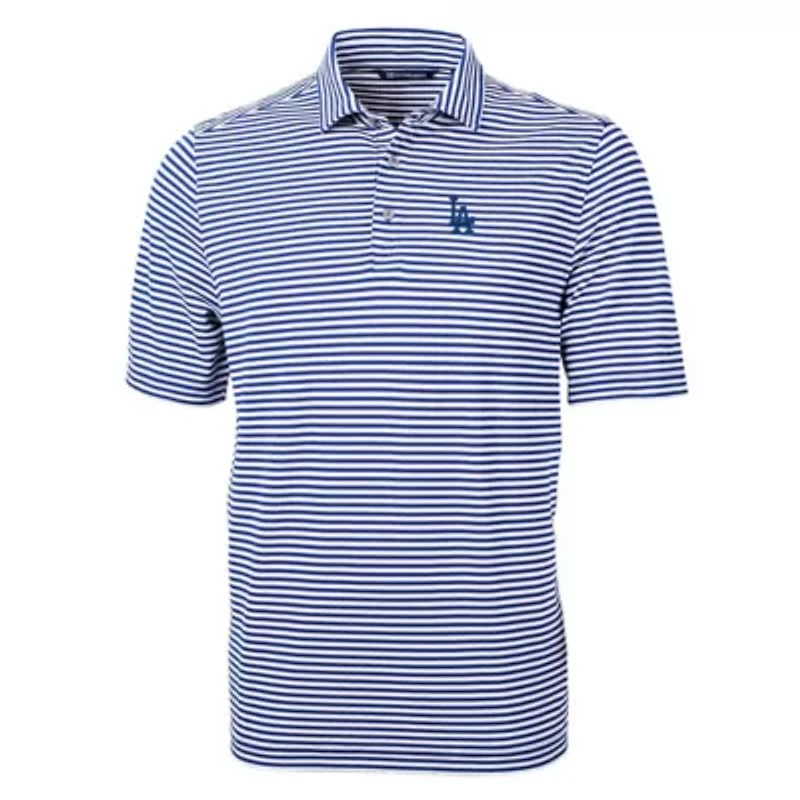 MLB Los Angeles Dodgers Virtue Eco Pique Stripe Recycled Polo