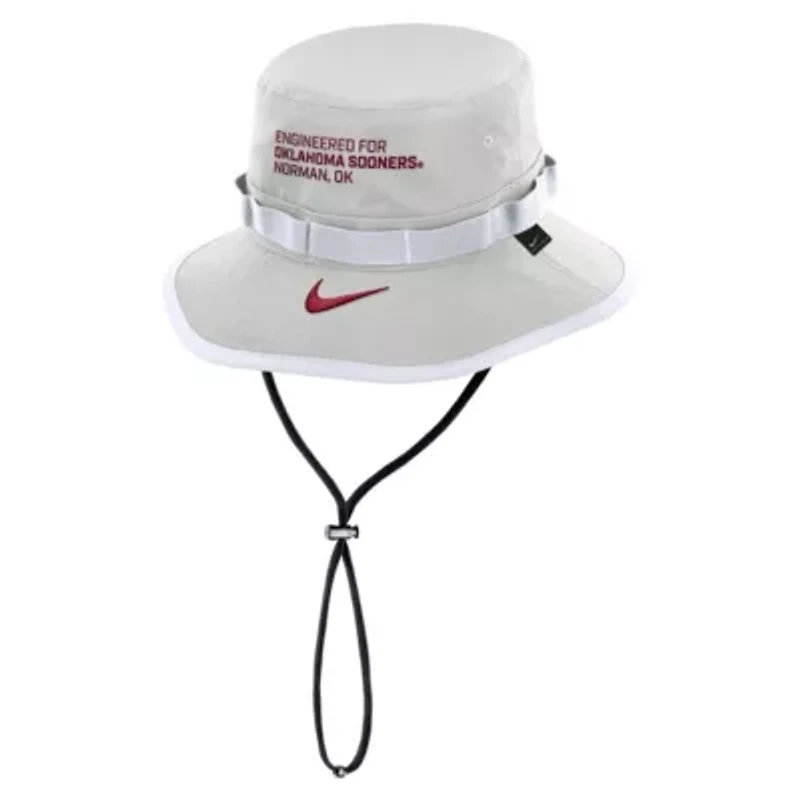 NCAA Nike Oklahoma Sooners 2025 Sideline Apex Boonie Performance Bucket Hat