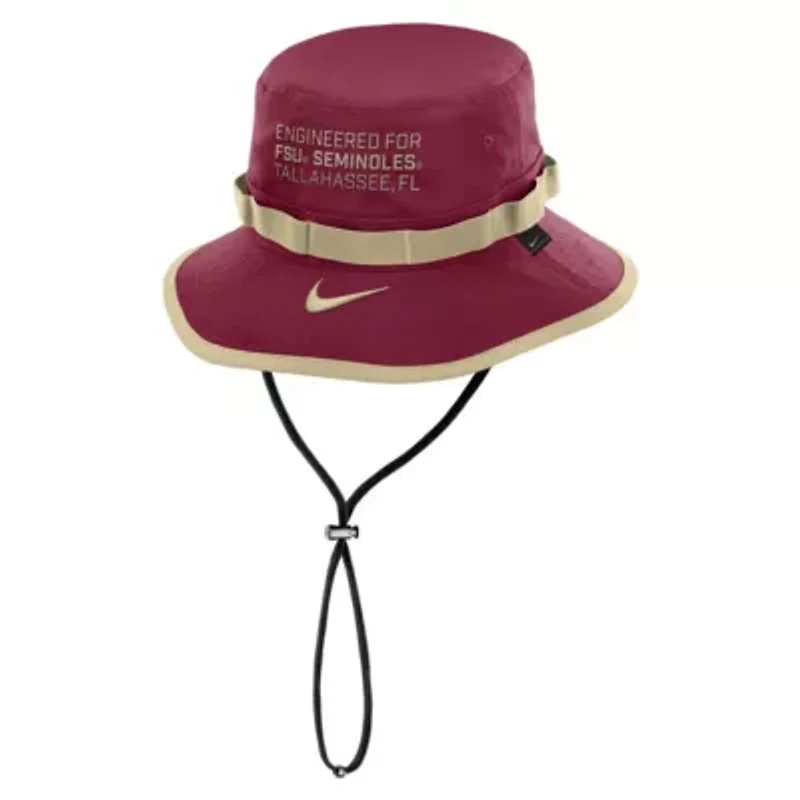NCAA Nike Florida State Seminoles 2025 Sideline Apex Boonie Performance Bucket Hat