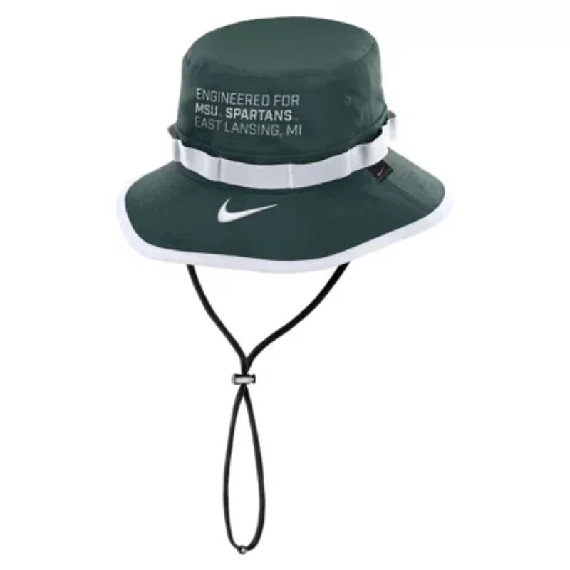NCAA Nike Michigan State Spartans 2025 Sideline Apex Boonie Performance Bucket Hat