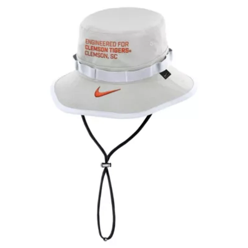 NCAA Nike Clemson Tigers 2025 Sideline Apex Boonie Performance Bucket Hat