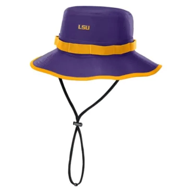 NCAA Nike LSU Tigers 2025 Sideline Apex Boonie Performance Bucket Hat