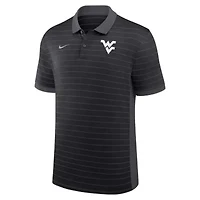 NCAA Nike West Virginia Mountaineers 2025 Early Season Coaches Sideline Victory Stripe Dri-FIT Polo