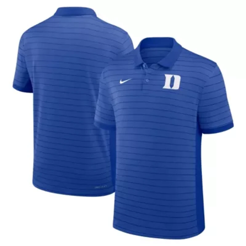 Duke Blue Devils NCAA Nike 2025 Early Season Coaches Sideline Victory Stripe Dri-FIT Polo