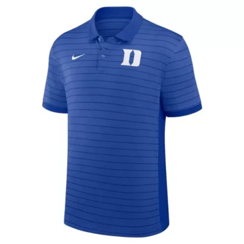 Duke Blue Devils NCAA Nike 2025 Early Season Coaches Sideline Victory Stripe Dri-FIT Polo