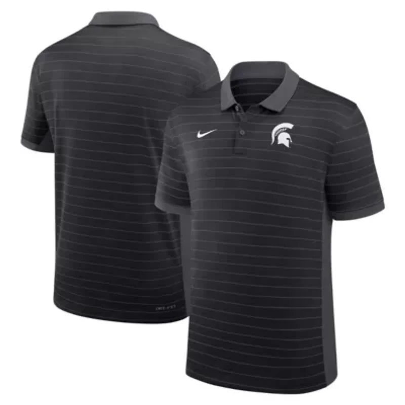 NCAA Nike Michigan State Spartans 2025 Early Season Coaches Sideline Victory Stripe Dri-FIT Polo