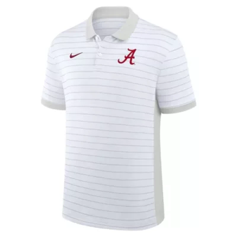 Alabama Crimson Tide NCAA Nike 2025 Early Season Coaches Sideline Victory Stripe Dri-FIT Polo