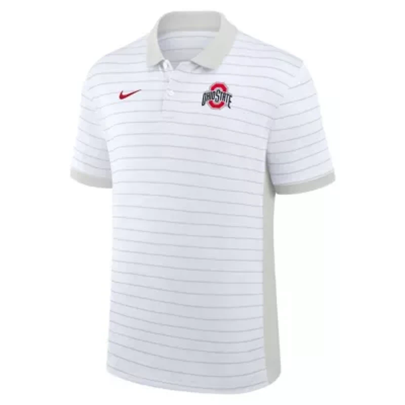 NCAA Nike Ohio State Buckeyes 2025 Early Season Coaches Sideline Victory Stripe Dri-FIT Polo