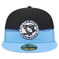 NHL Black/Light Pittsburgh Penguins Vintage Color Dip 59FIFTY Fitted Hat