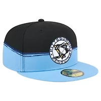 NHL Black/Light Pittsburgh Penguins Vintage Color Dip 59FIFTY Fitted Hat