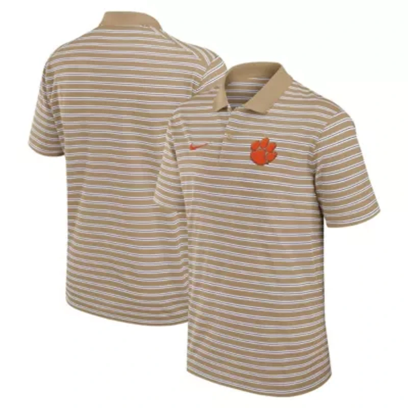 NCAA Nike Clemson Tigers Athletic Prep Striped Dri-FIT Polo