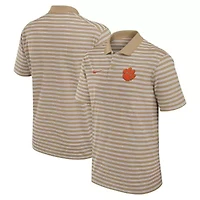NCAA Nike Clemson Tigers Athletic Prep Striped Dri-FIT Polo