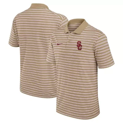 NCAA Nike USC Trojans Athletic Prep Striped Dri-FIT Polo
